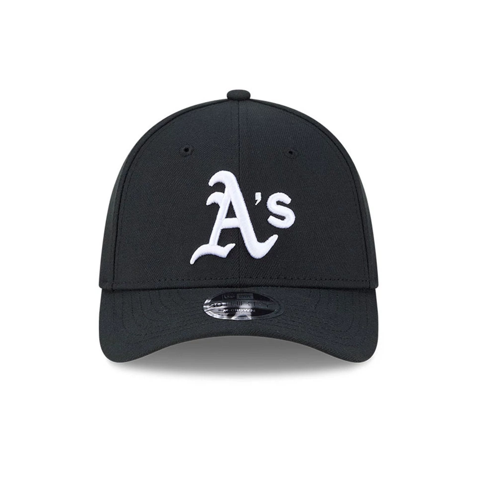 Pictured is this MLB Athletics 39THIRTY M-Crown Stretch Fit cap in black. 4