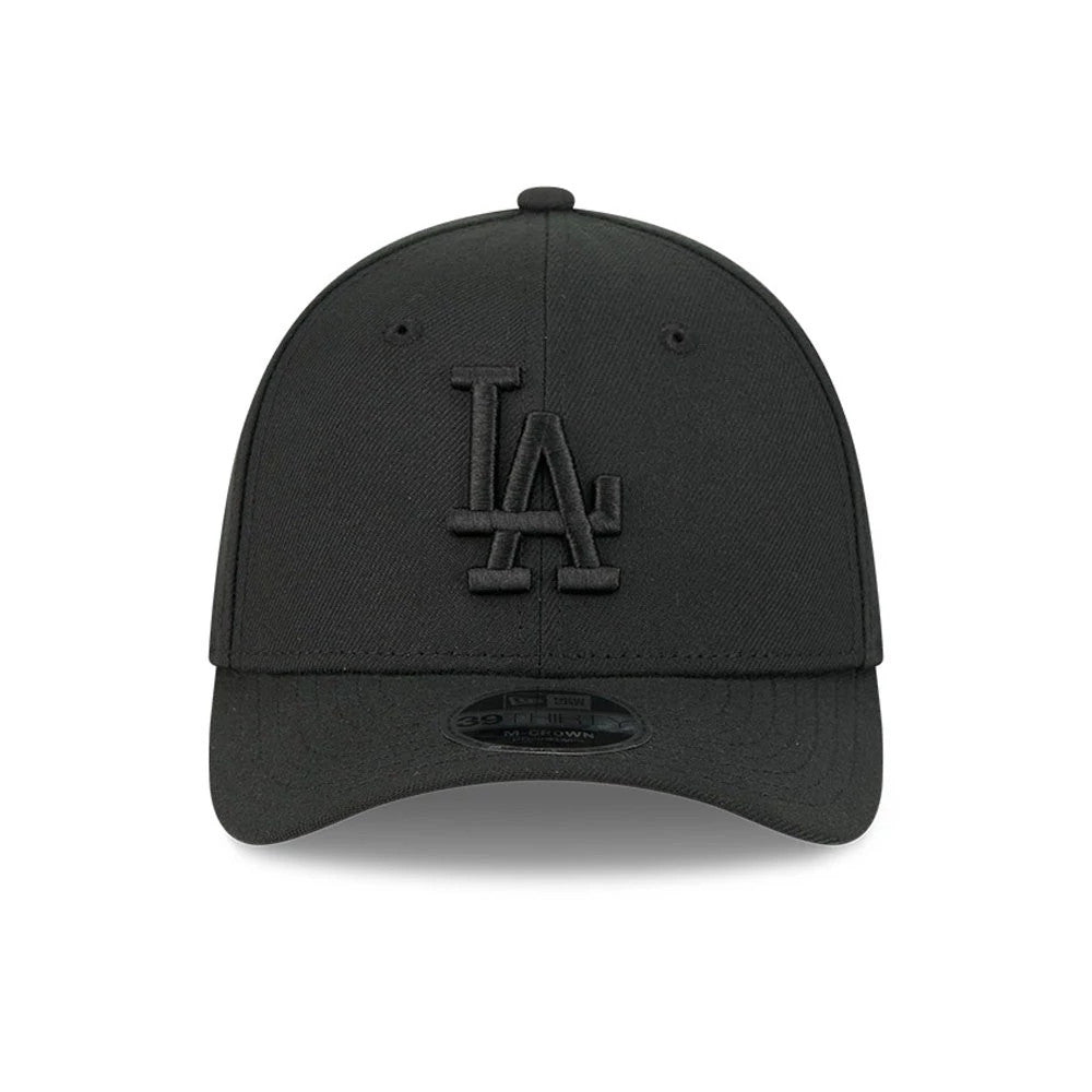 Pictured is this MLB Outline LA Dodgers 39THIRTY M-Crown Stretch Fit cap in black. 3