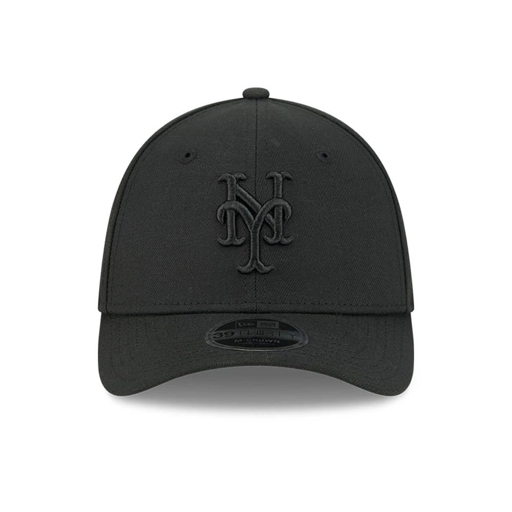 Pictured is this MLB Outline New York Mets 39THIRTY M-Crown Stretch Fit cap in black. 3