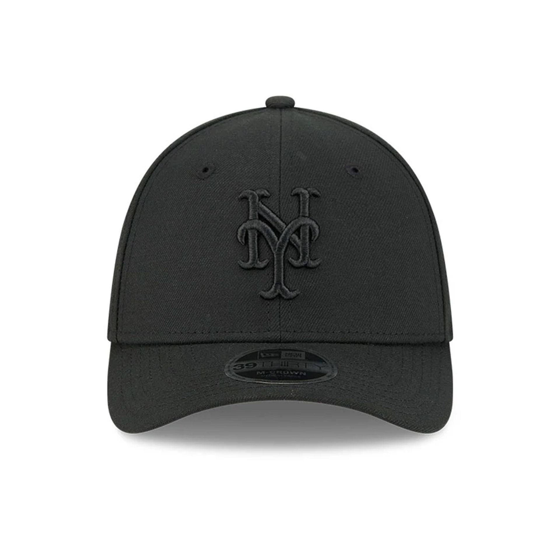 Pictured is this MLB Outline New York Mets 39THIRTY M-Crown Stretch Fit cap in black. 3