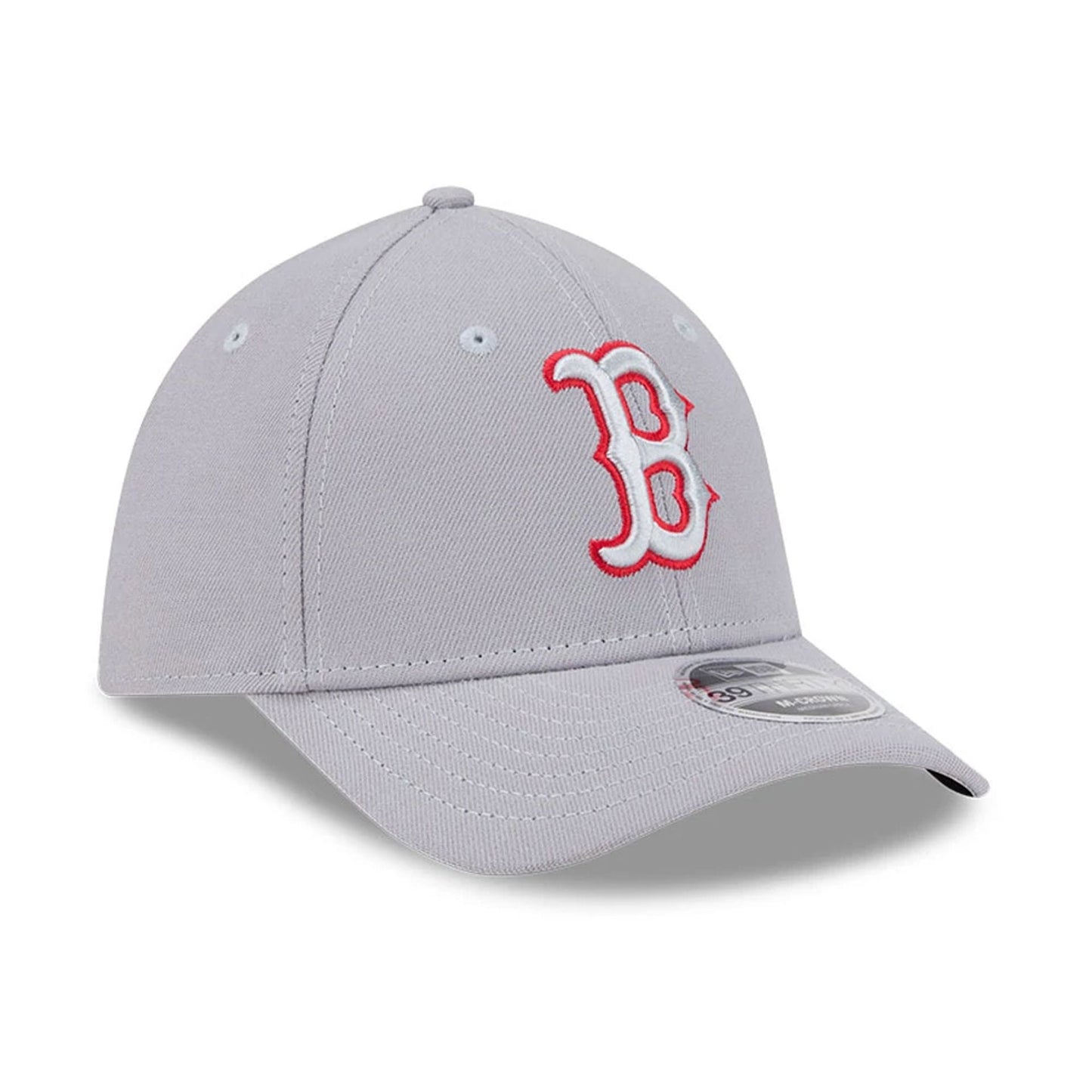 Pictured is this MLB Boston Red Sox 39THIRTY M-Crown Stretch Fit cap in grey. 3