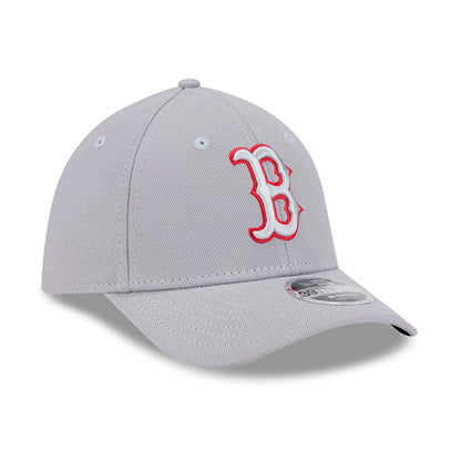 Pictured is this MLB Boston Red Sox 39THIRTY M-Crown Stretch Fit cap in grey. 3