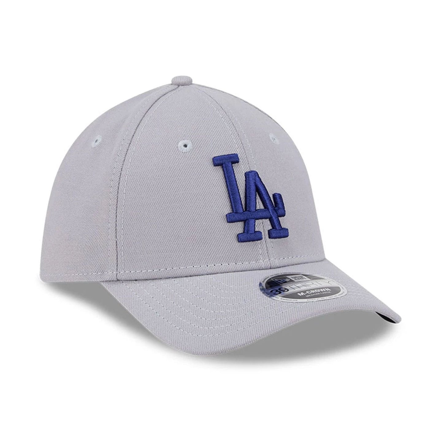 Pictured is this MLB LA Dodgers 39THIRTY M-Crown Stretch Fit cap in grey. 3