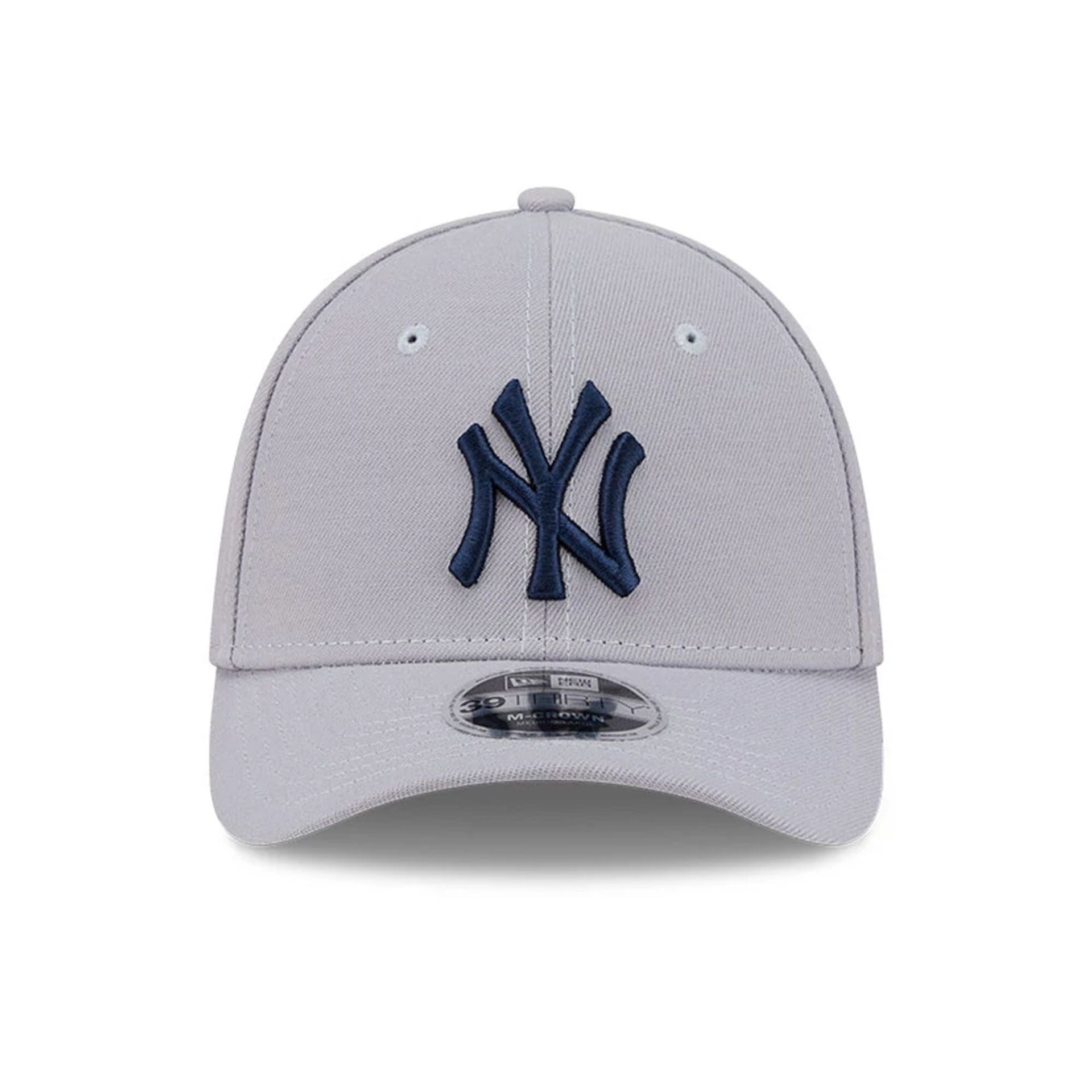 Pictured is this MLB New York Yankees 39THIRTY M-Crown Stretch Fit cap in grey. 2