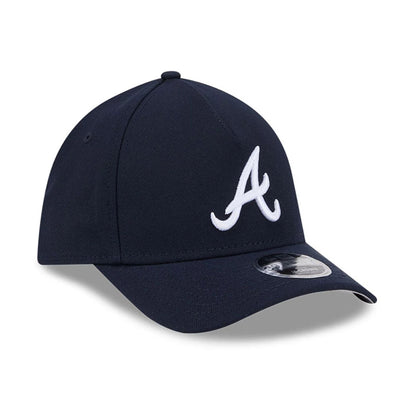 Pictured is this MLB Atlanta Braves 39THIRTY M-Crown A-Frame Stretch Fit cap in navy. 4
