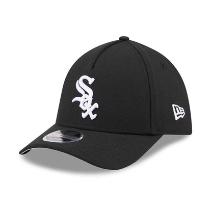 Pictured is this MLB Chicago White Sox 39THIRTY M-Crown A-Frame Stretch Fit cap in black. 1