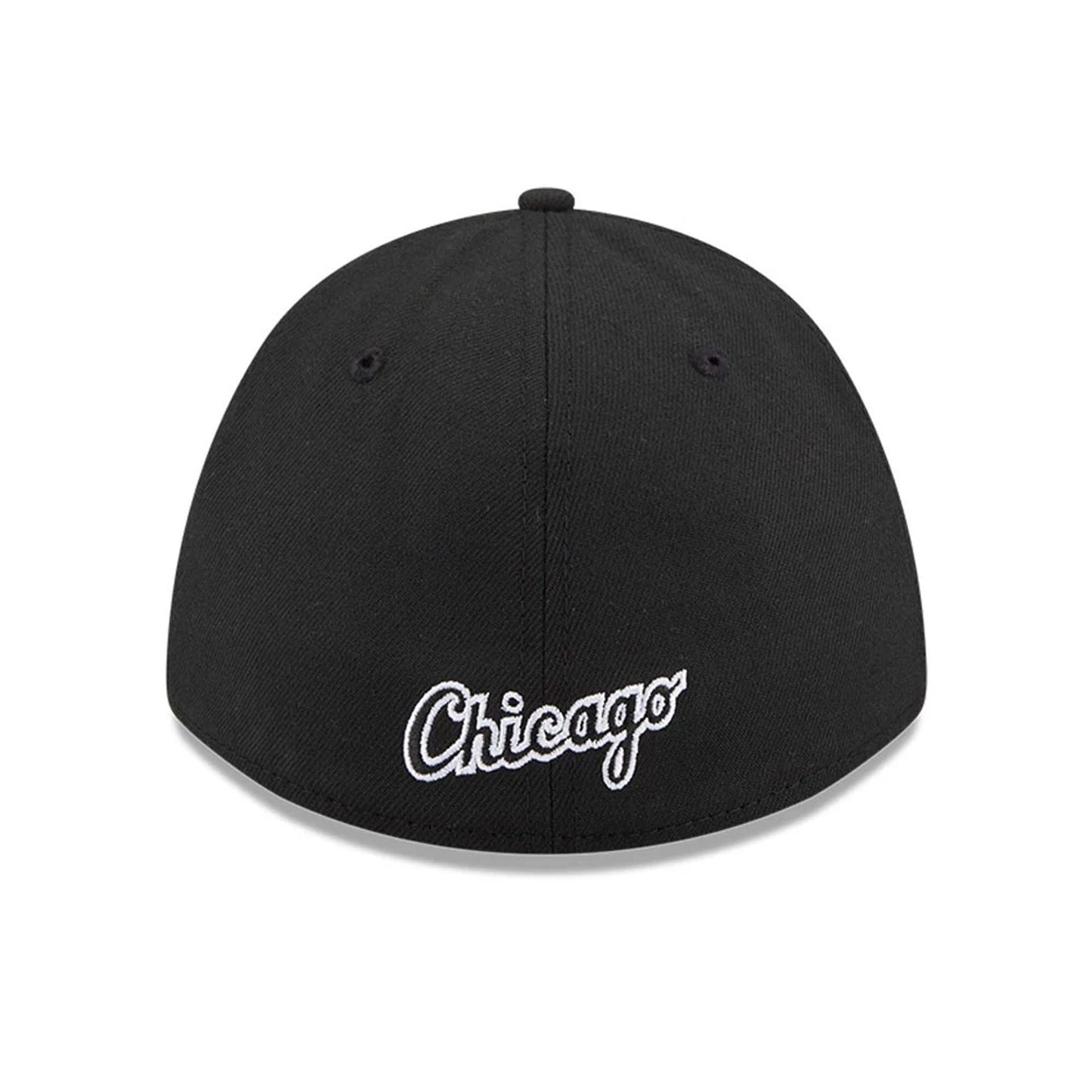 Pictured is this MLB Chicago White Sox 39THIRTY M-Crown A-Frame Stretch Fit cap in black. 5