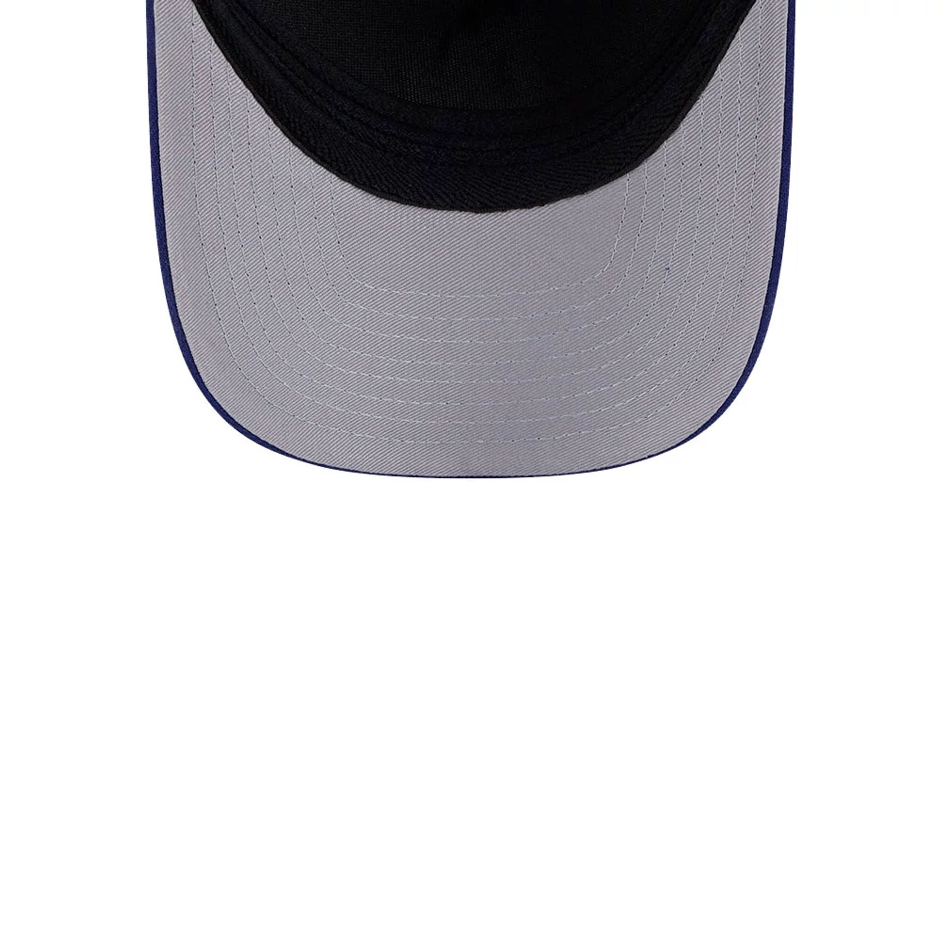 Pictured is this MLB LA Dodgers 39THIRTY M-Crown A-Frame Stretch Fit cap in dark blue. 2