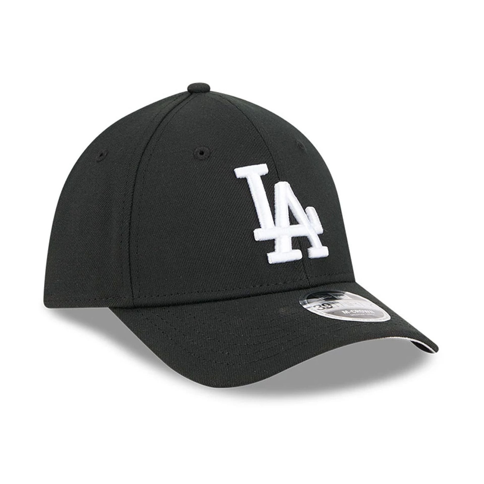 Pictured is this MLB LA Dodgers 39THIRTY M-Crown Stretch Fit cap in black. 4