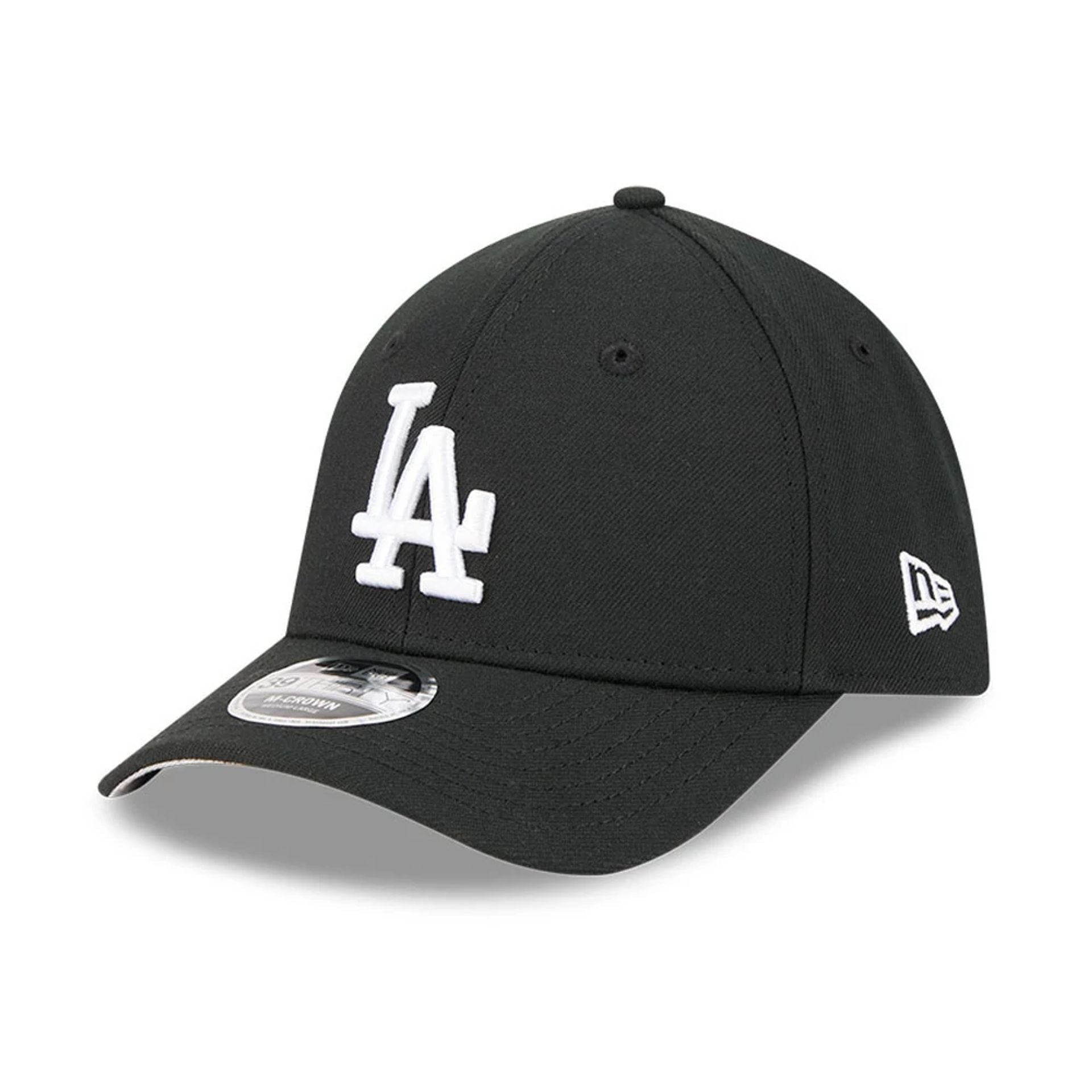 Pictured is this MLB LA Dodgers 39THIRTY M-Crown Stretch Fit cap in black. 1