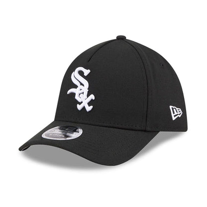 Pictured is this MLB Chicago White Sox 39THIRTY M-Crown A-Frame Stretch Fit cap in black. 1