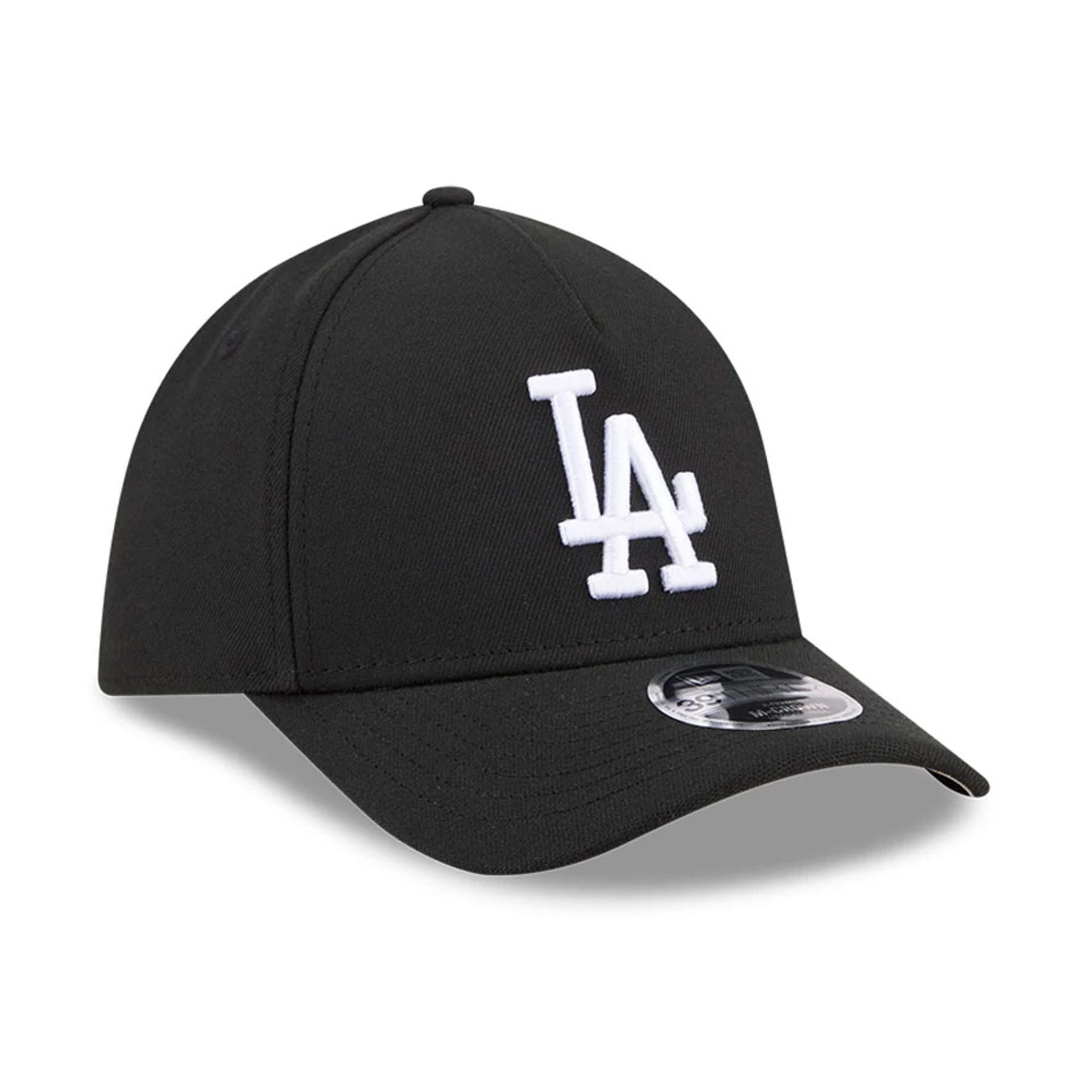 Pictured is this MLB LA Dodgers 39THIRTY M-Crown A-Frame Stretch Fit cap in black. 4