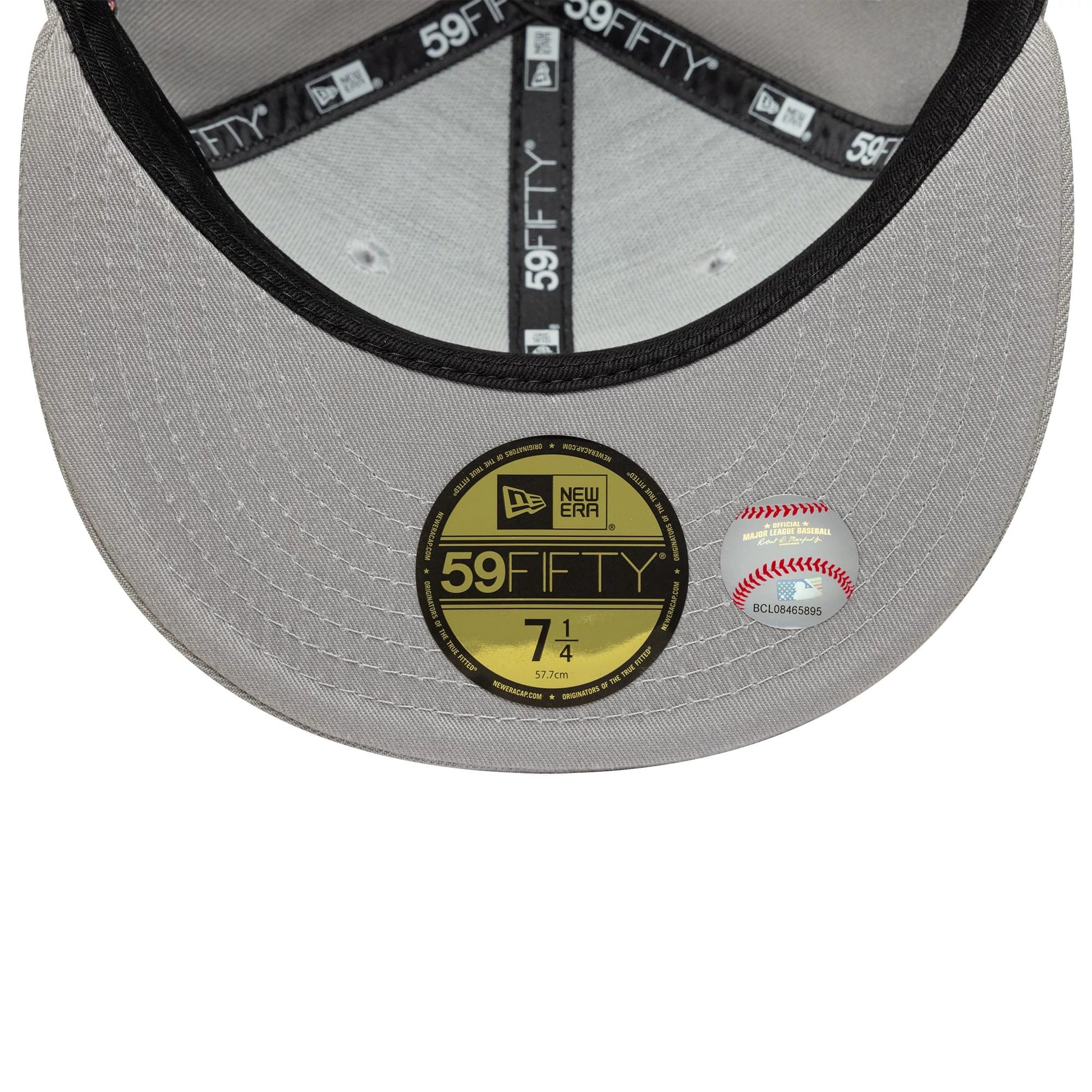 This is a LA Dodgers MLB Cooperstown Floral Grey 59FIFTY Fitted Cap 7
