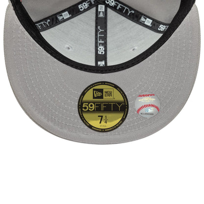 This is a LA Dodgers MLB Cooperstown Floral Grey 59FIFTY Fitted Cap 7