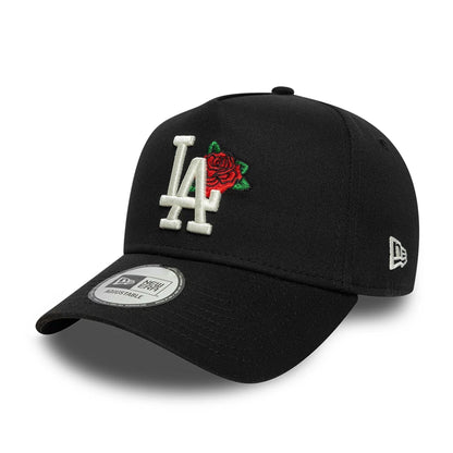 This is a LA Dodgers MLB Cooperstown Floral Black 9FORTY E-Frame Adjustable Cap 3
