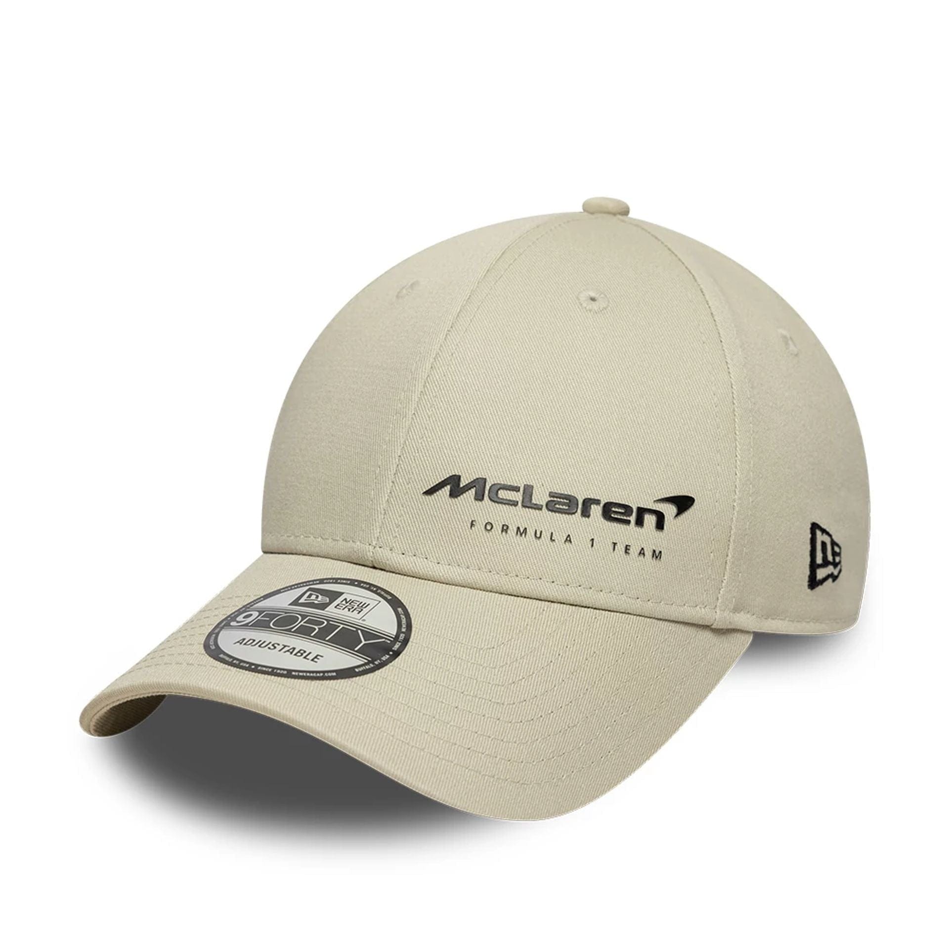 This is a McLaren Racing Essential Cream 9FORTY Adjustable Cap 1