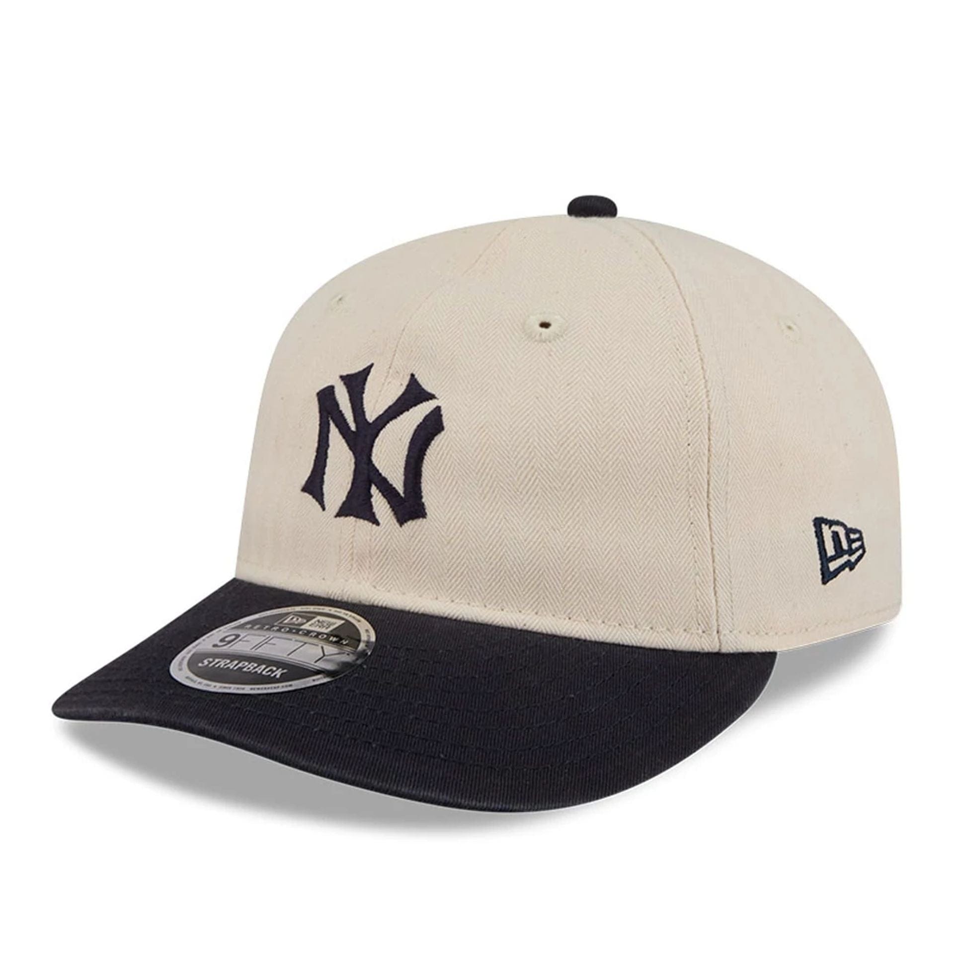 This is a New York Yankees MLB Americana Herringbone White Retro Crown 9FIFTY Adjustable Cap 5