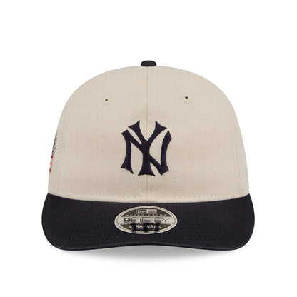 This is a New York Yankees MLB Americana Herringbone White Retro Crown 9FIFTY Adjustable Cap 4