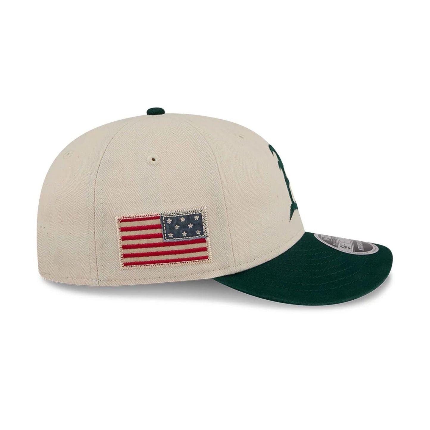 This is a Athletics MLB Americana Herringbone White Retro Crown 9FIFTY Adjustable Cap 5