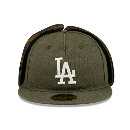 This is a LA Dodgers MLB Camo Open Green Retro Crown 59FIFTY Fitted Cap 3