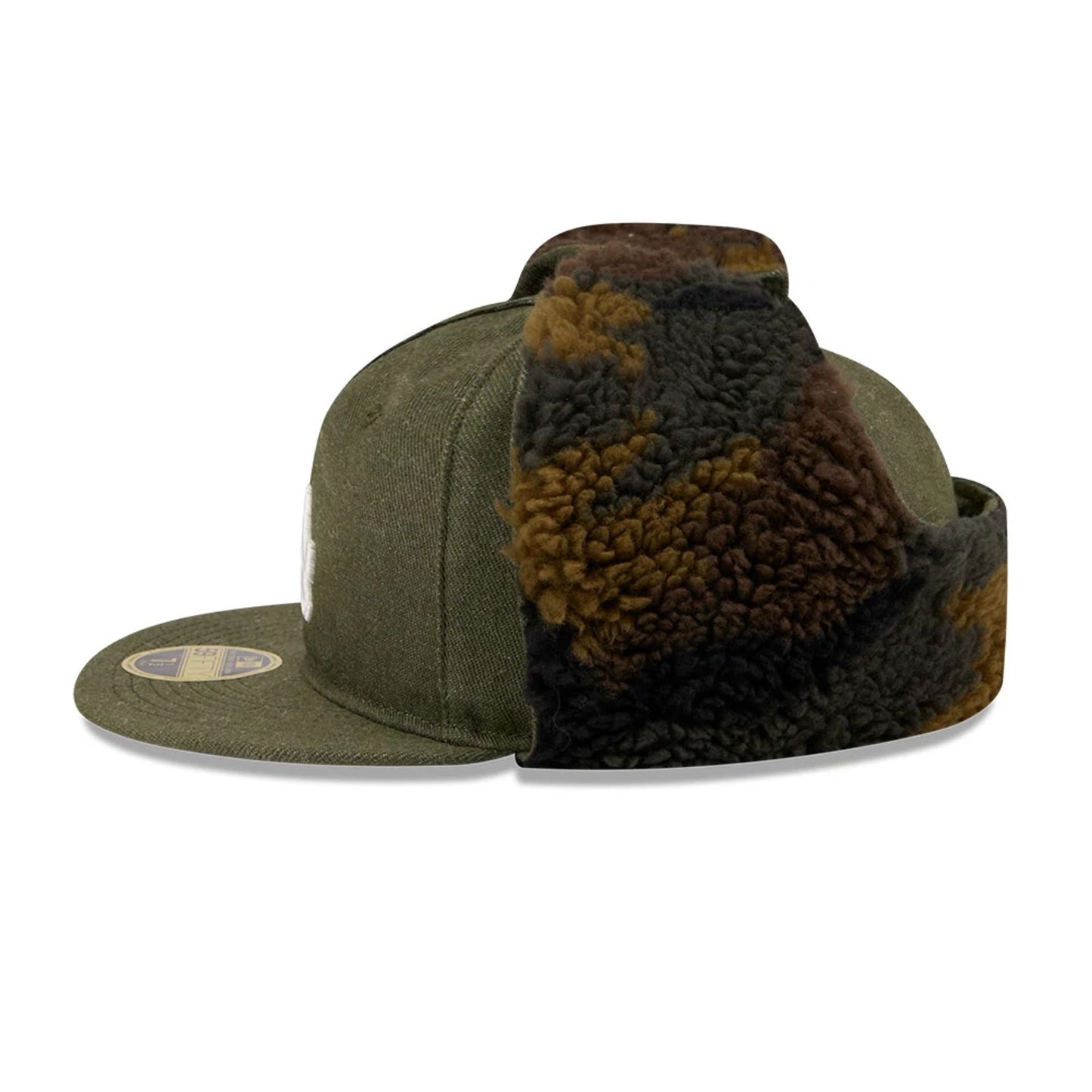 This is a LA Dodgers MLB Camo Open Green Retro Crown 59FIFTY Fitted Cap 6