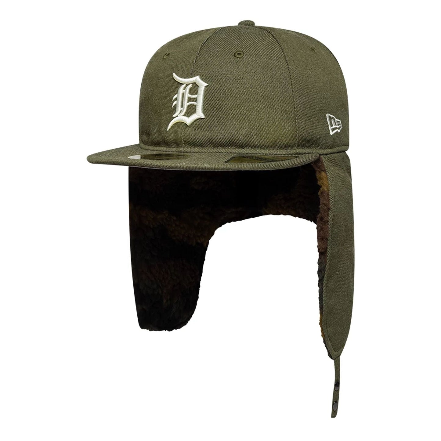 This is a Detroit Tigers MLB Camo Open Green Retro Crown 59FIFTY Fitted Cap 2