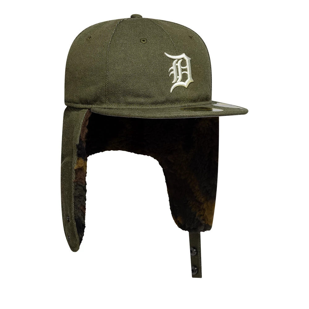 This is a Detroit Tigers MLB Camo Open Green Retro Crown Dogear 59FIFTY Fitted Cap 8