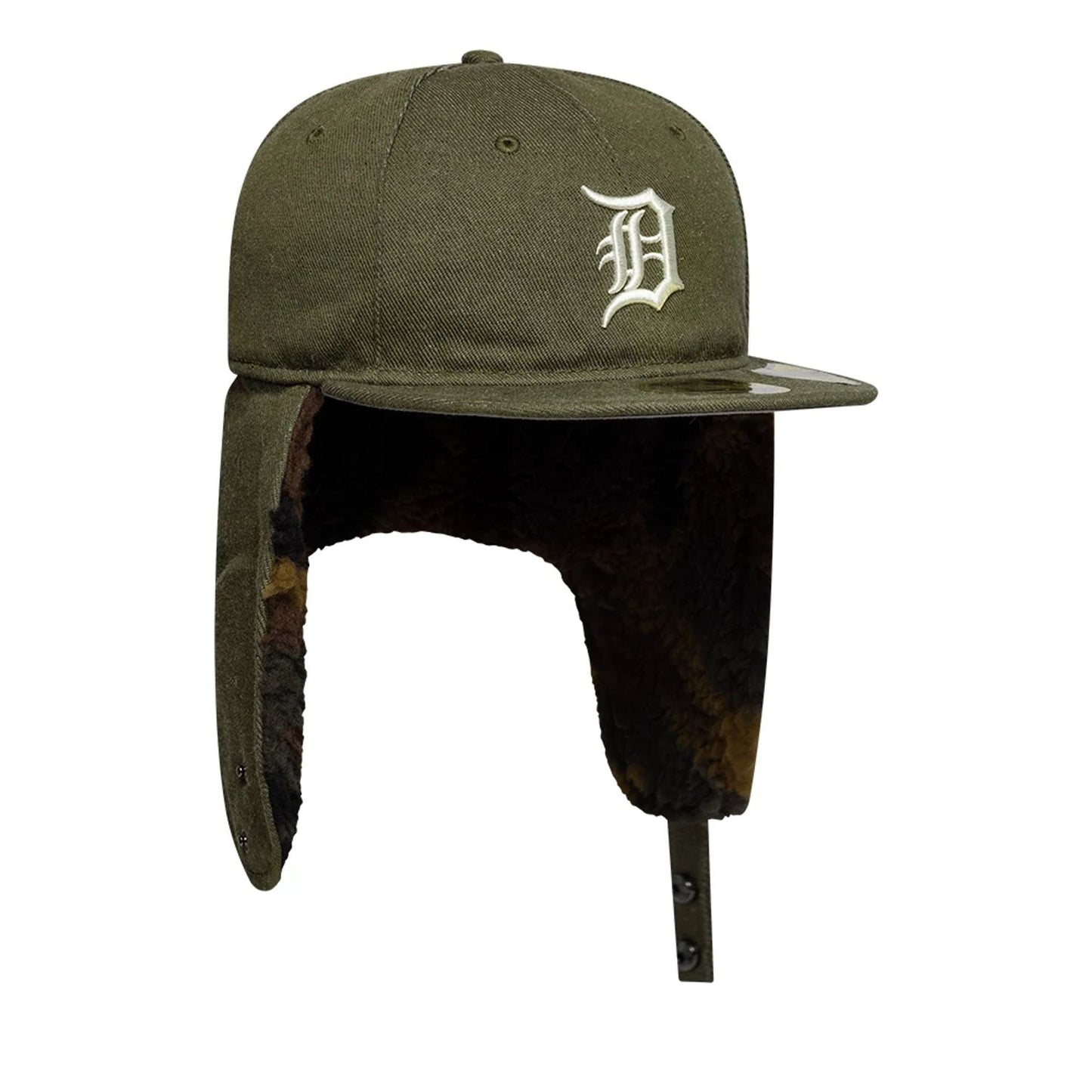 This is a Detroit Tigers MLB Camo Open Green Retro Crown 59FIFTY Fitted Cap 8