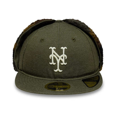 This is a New York Mets MLB Camo Open Green Retro Crown 59FIFTY Fitted Cap 4