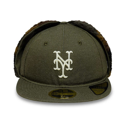 This is a New York Mets MLB Camo Open Green Retro Crown 59FIFTY Fitted Cap 4