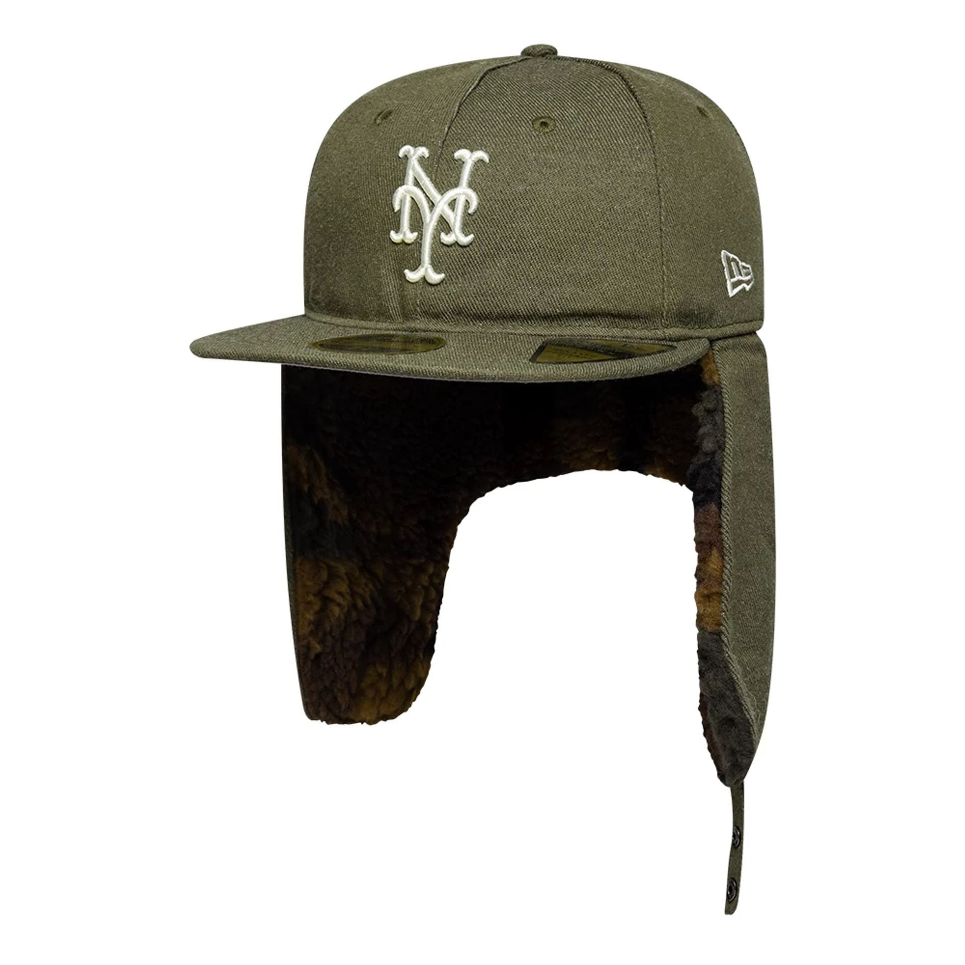 This is a New York Mets MLB Camo Open Green Retro Crown 59FIFTY Fitted Cap 2