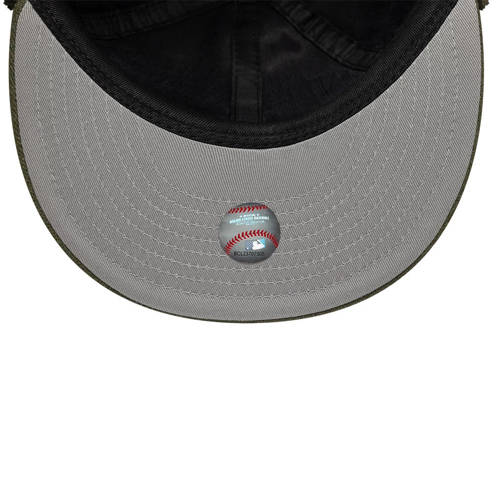 This is a Atlanta Braves MLB Camo Open Green Retro Crown 59FIFTY Fitted Cap 3