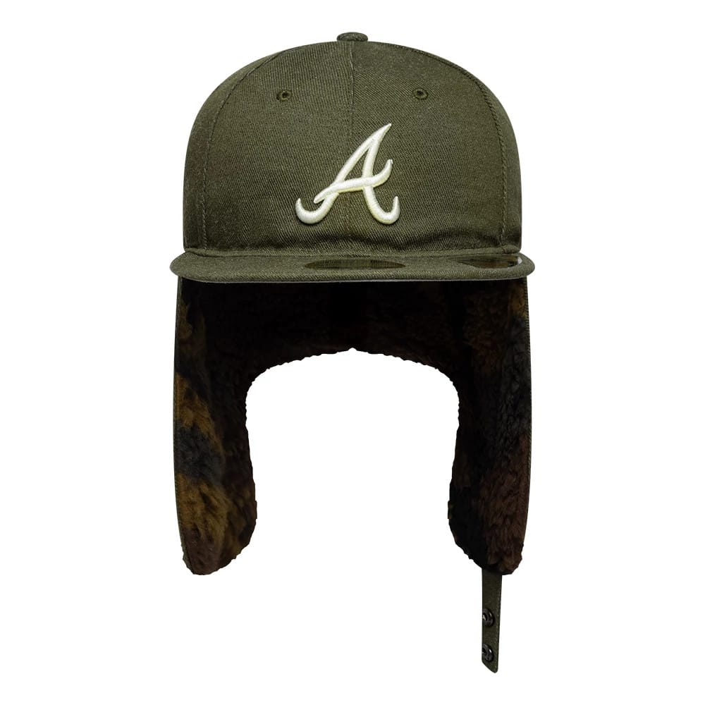 This is a Atlanta Braves MLB Camo Open Green Retro Crown 59FIFTY Fitted Cap 7