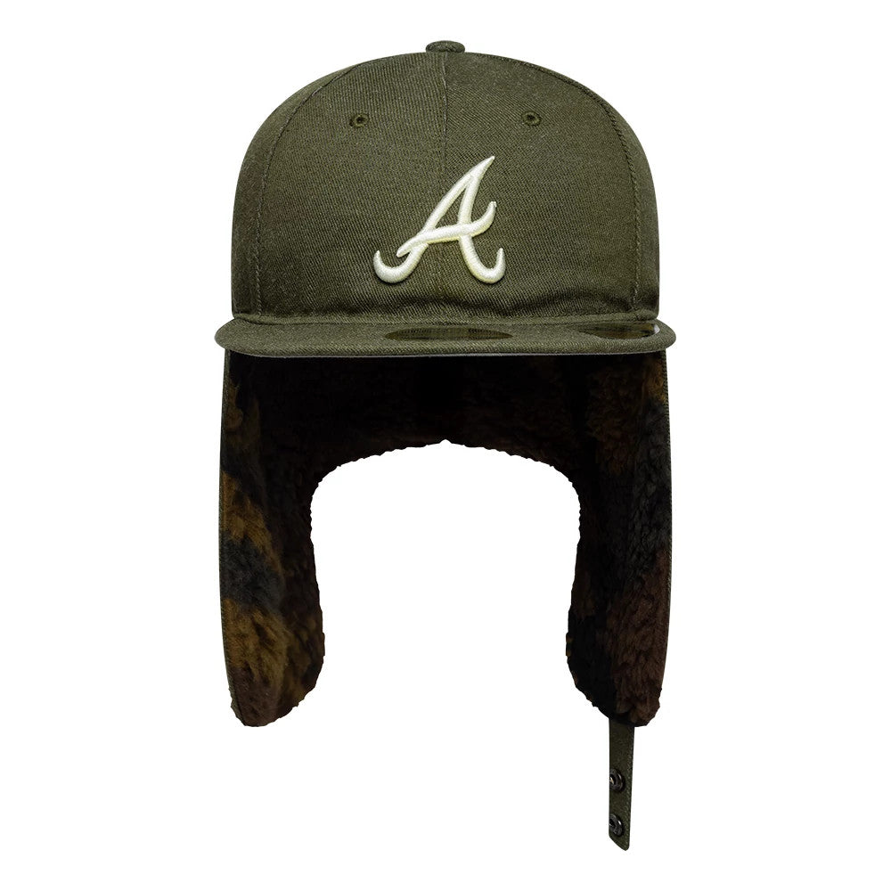 This is a Atlanta Braves MLB Camo Open Green Retro Crown 59FIFTY Fitted Cap 7