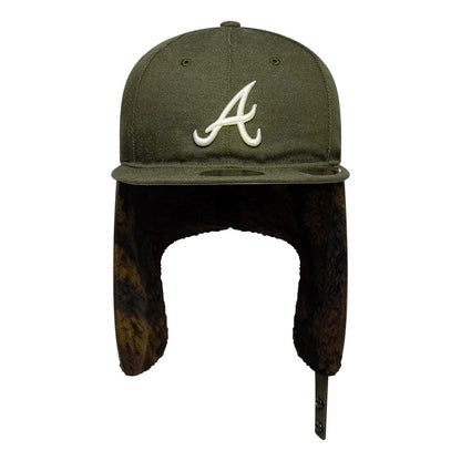 This is a Atlanta Braves MLB Camo Open Green Retro Crown 59FIFTY Fitted Cap 7