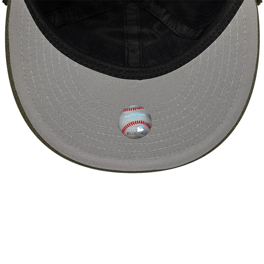 This is a Athletics MLB Camo Open Green Retro Crown 59FIFTY Fitted Cap 3