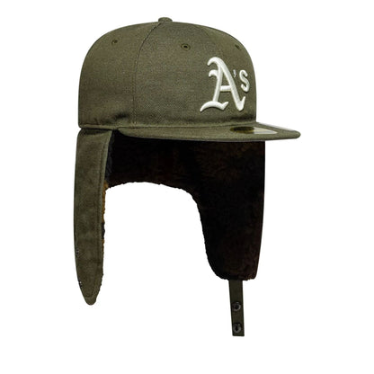 This is a Athletics MLB Camo Open Green Retro Crown 59FIFTY Fitted Cap 8