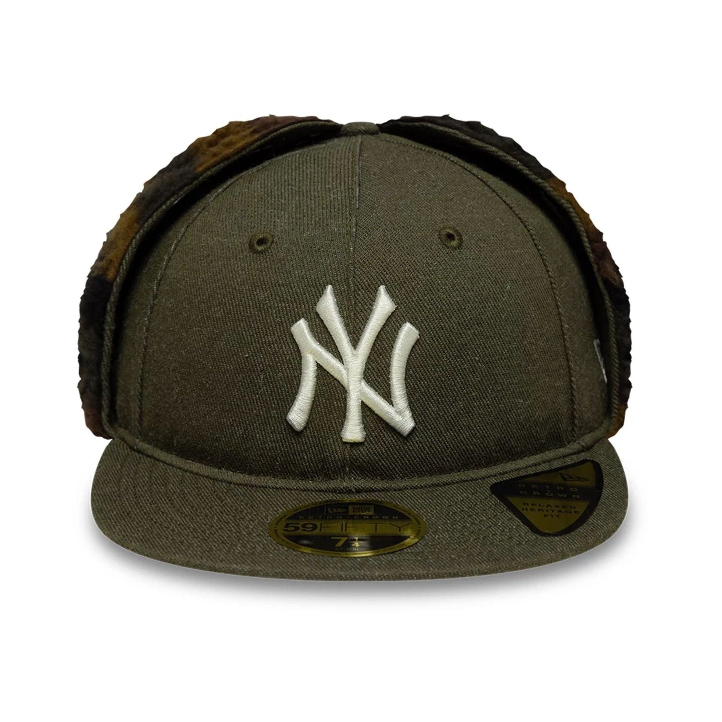 This is a New York Yankees MLB Camo Open Green Retro Crown 59FIFTY Fitted Cap 4
