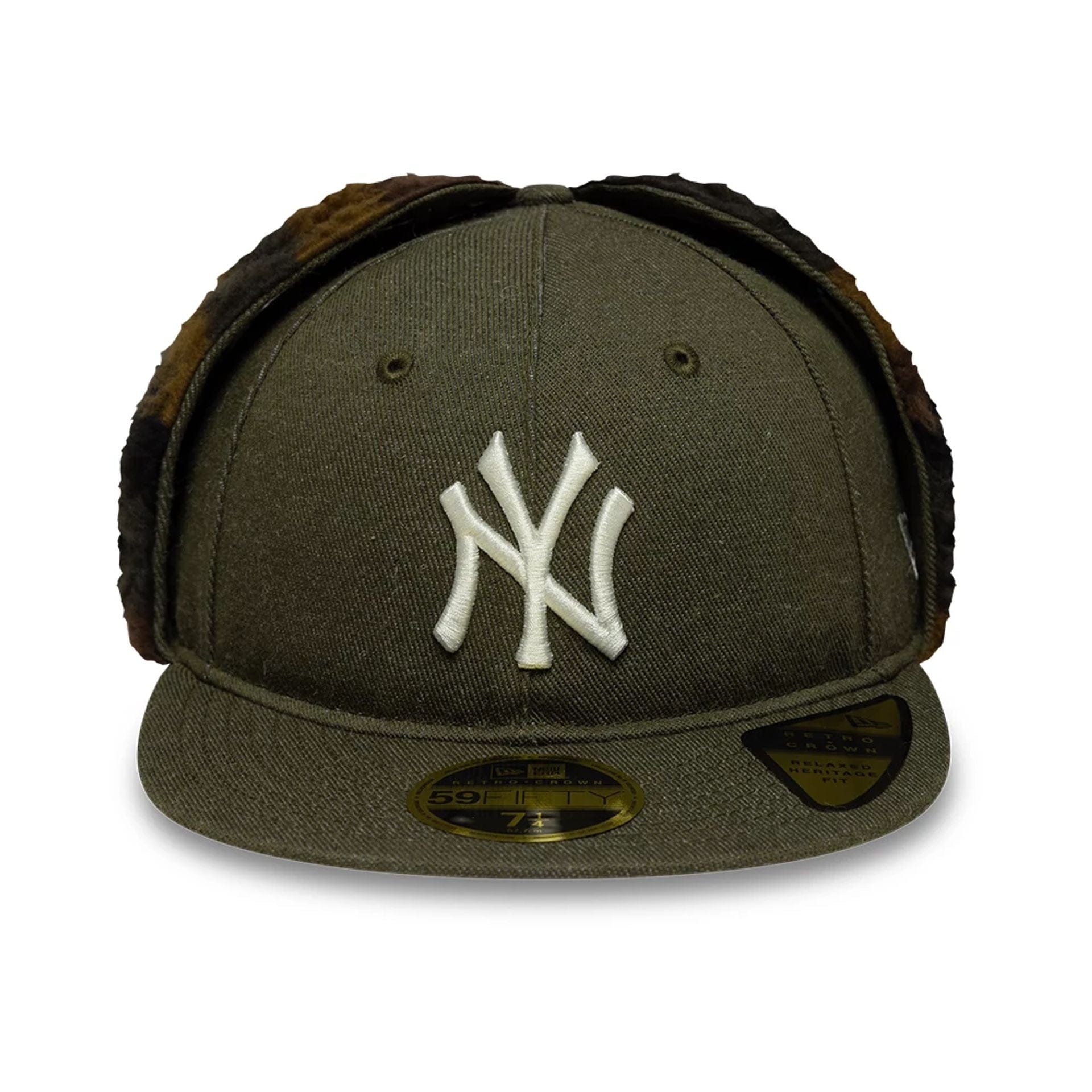 This is a New York Yankees MLB Camo Open Green Retro Crown 59FIFTY Fitted Cap 4