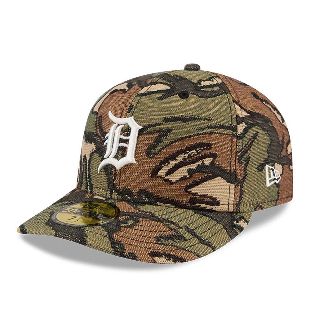 This is a Detroit Tigers MLB Jacquard Camo 59FIFTY Fitted Cap 1