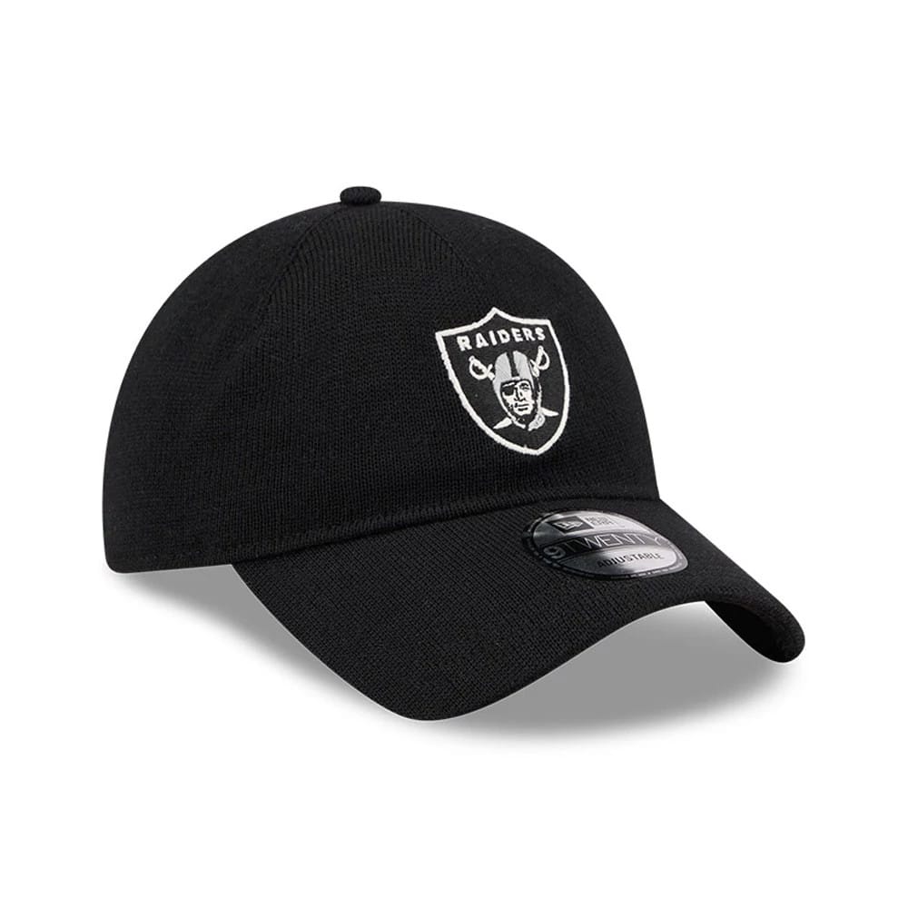 This is a Las Vegas Raiders NFL Merino Wool Black 9TWENTY Adjustable Cap 3