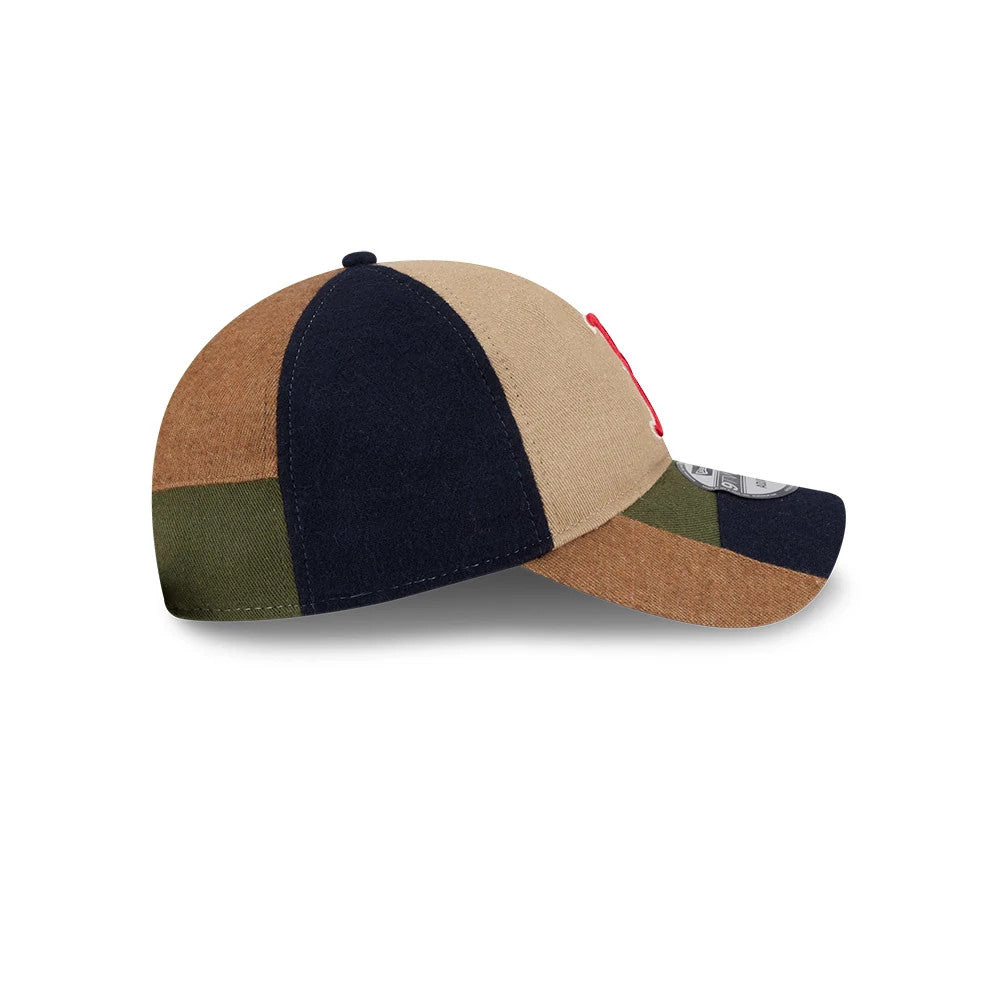 This is a Boston Red Sox MLB Patchwork Open Brown 9TWENTY Adjustable Cap 6