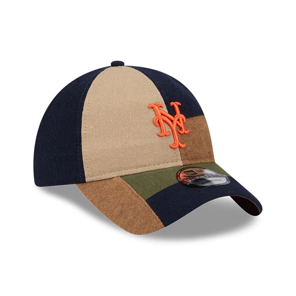 This is a New York Mets MLB Patchwork Open Brown 9TWENTY Adjustable Cap 4