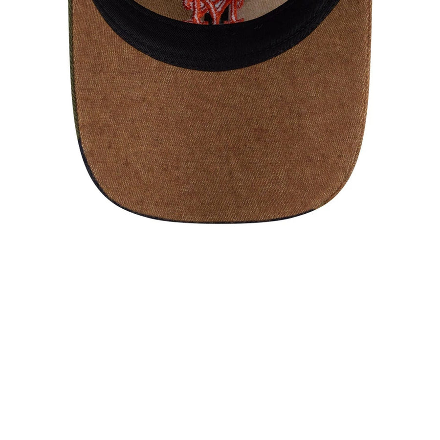 This is a New York Mets MLB Patchwork Open Brown 9TWENTY Adjustable Cap 7