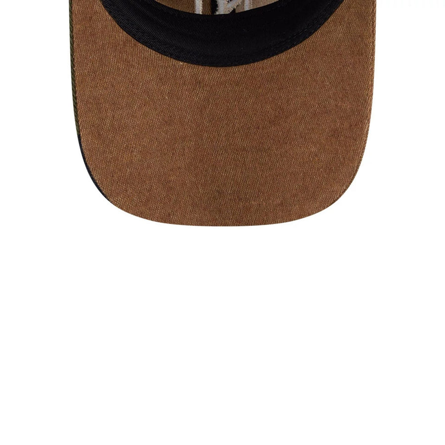 This is a New York Yankees MLB Patchwork Open Brown 9TWENTY Adjustable Cap 7