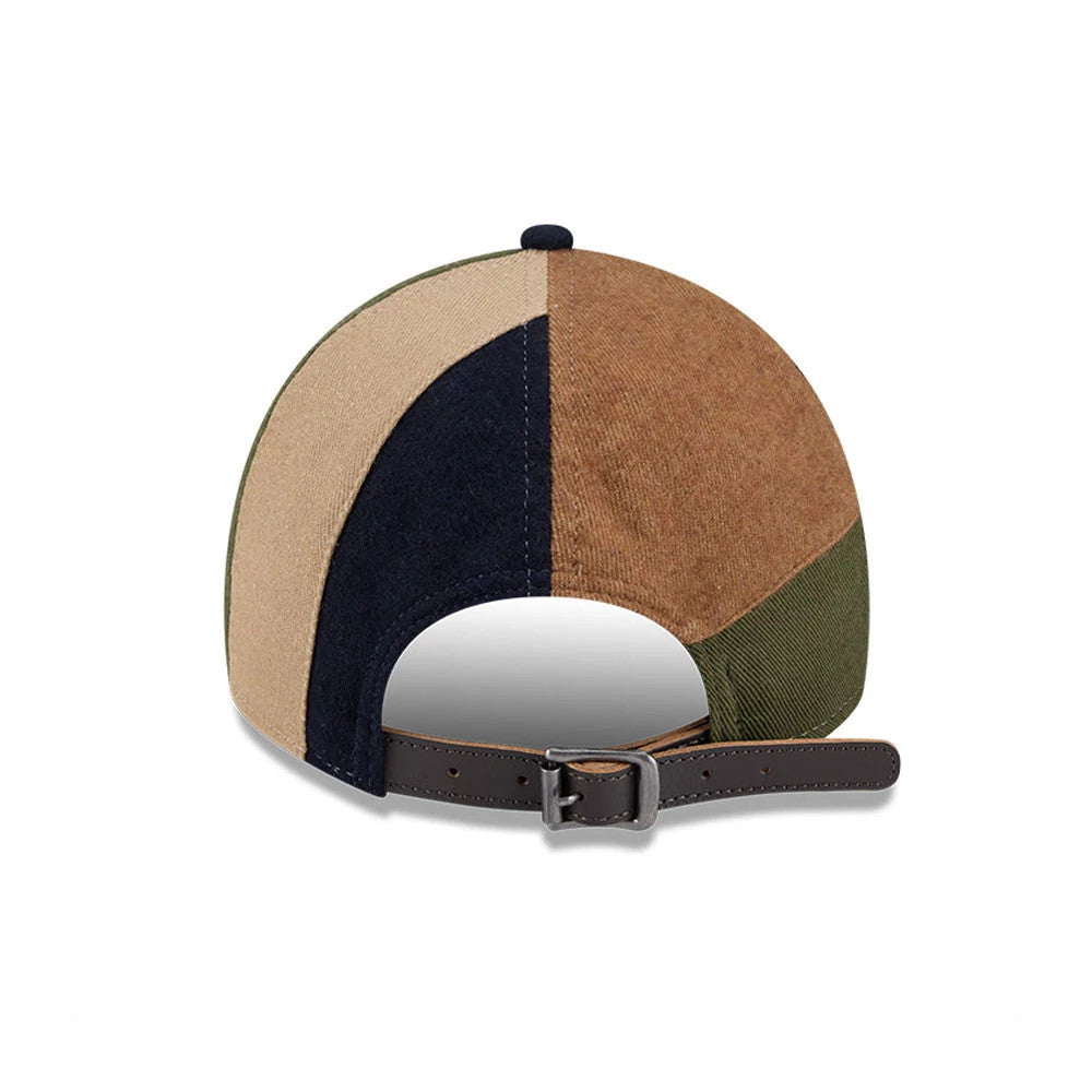 This is a Athletics MLB Patchwork Open Brown 9TWENTY Adjustable Cap 2