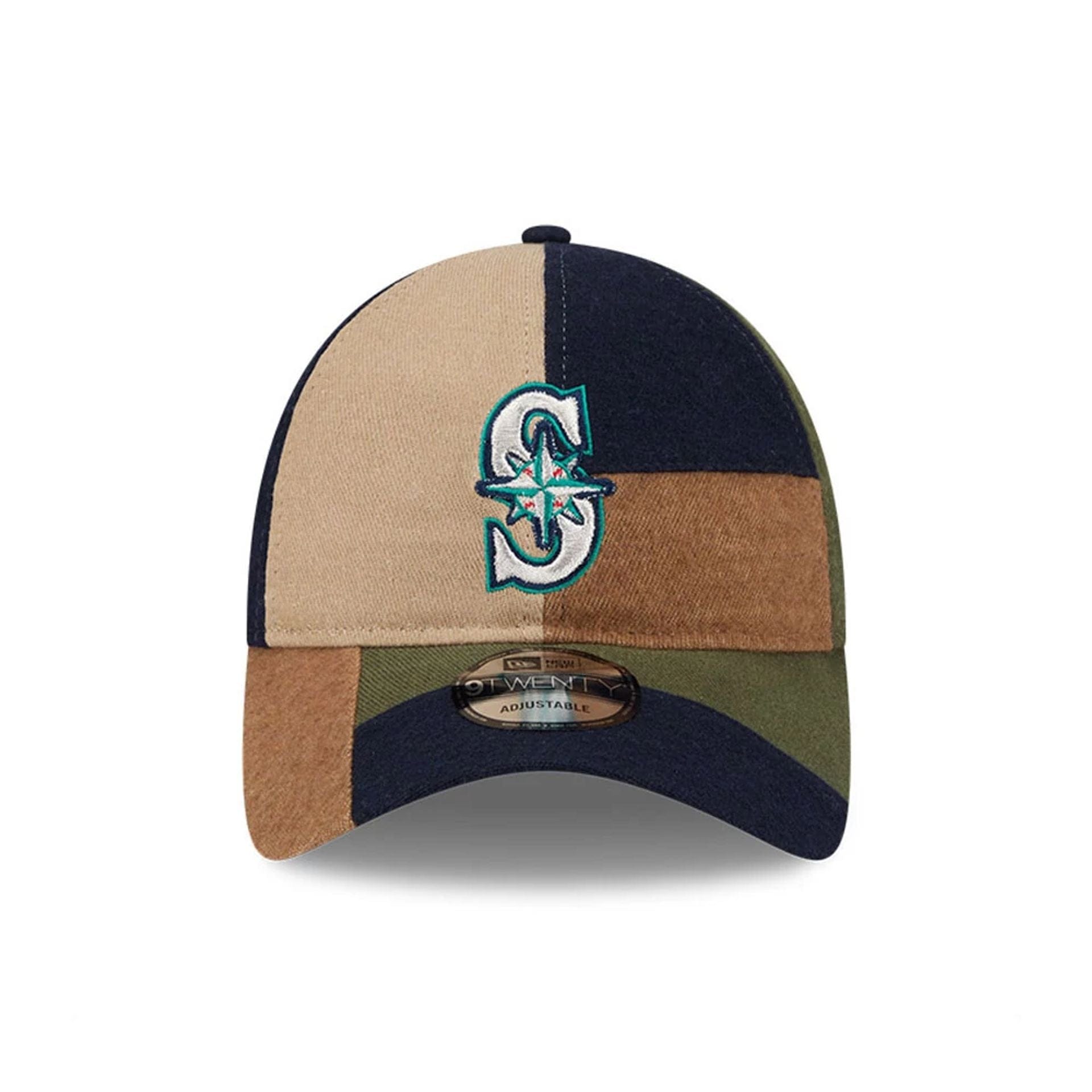 This is a Seattle Mariners MLB Patchwork Open Brown 9TWENTY Adjustable Cap 3