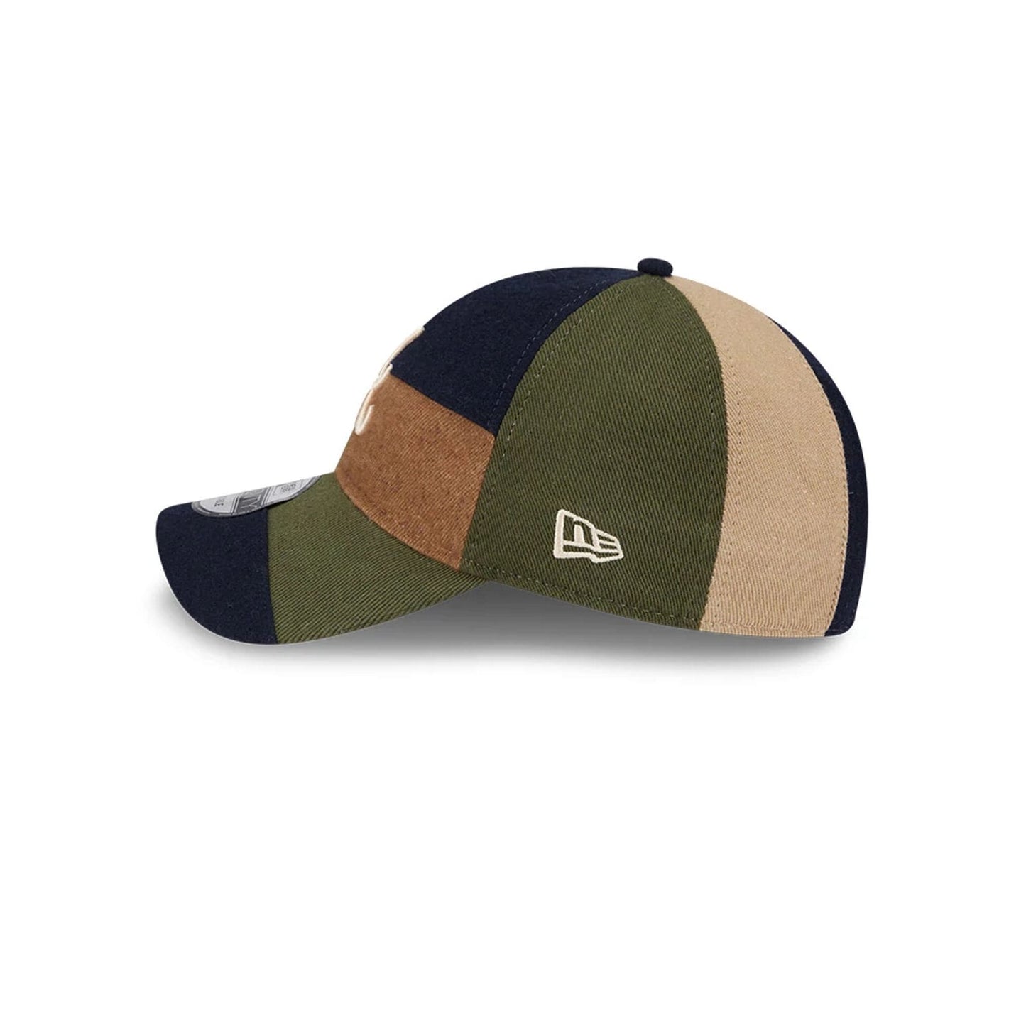 This is a Atlanta Braves MLB Patchwork Open Brown 9TWENTY Adjustable Cap 4
