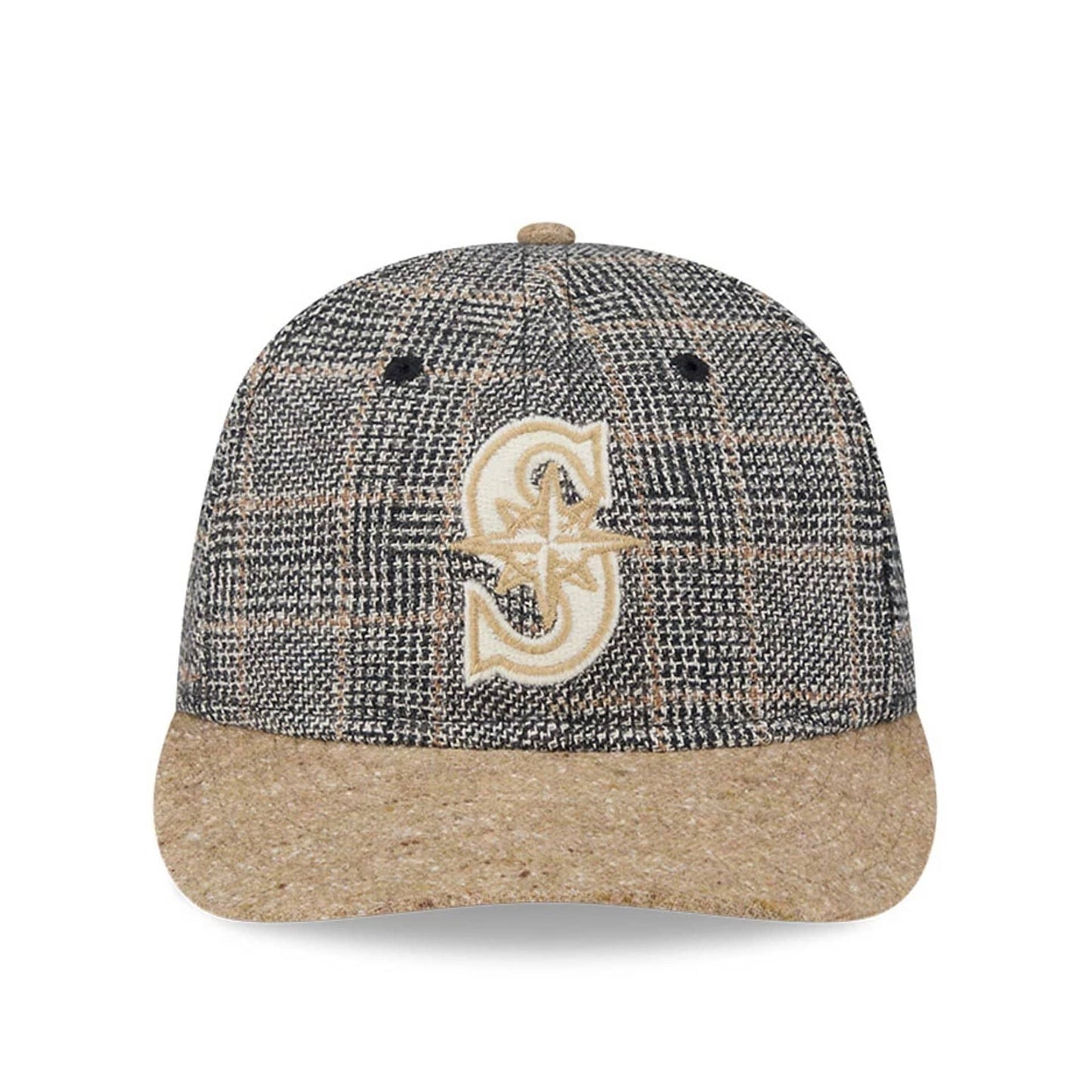 This is a Seattle Mariners MLB Vintage Tweed Open Blue Retro Crown 59FIFTY Fitted Cap 4