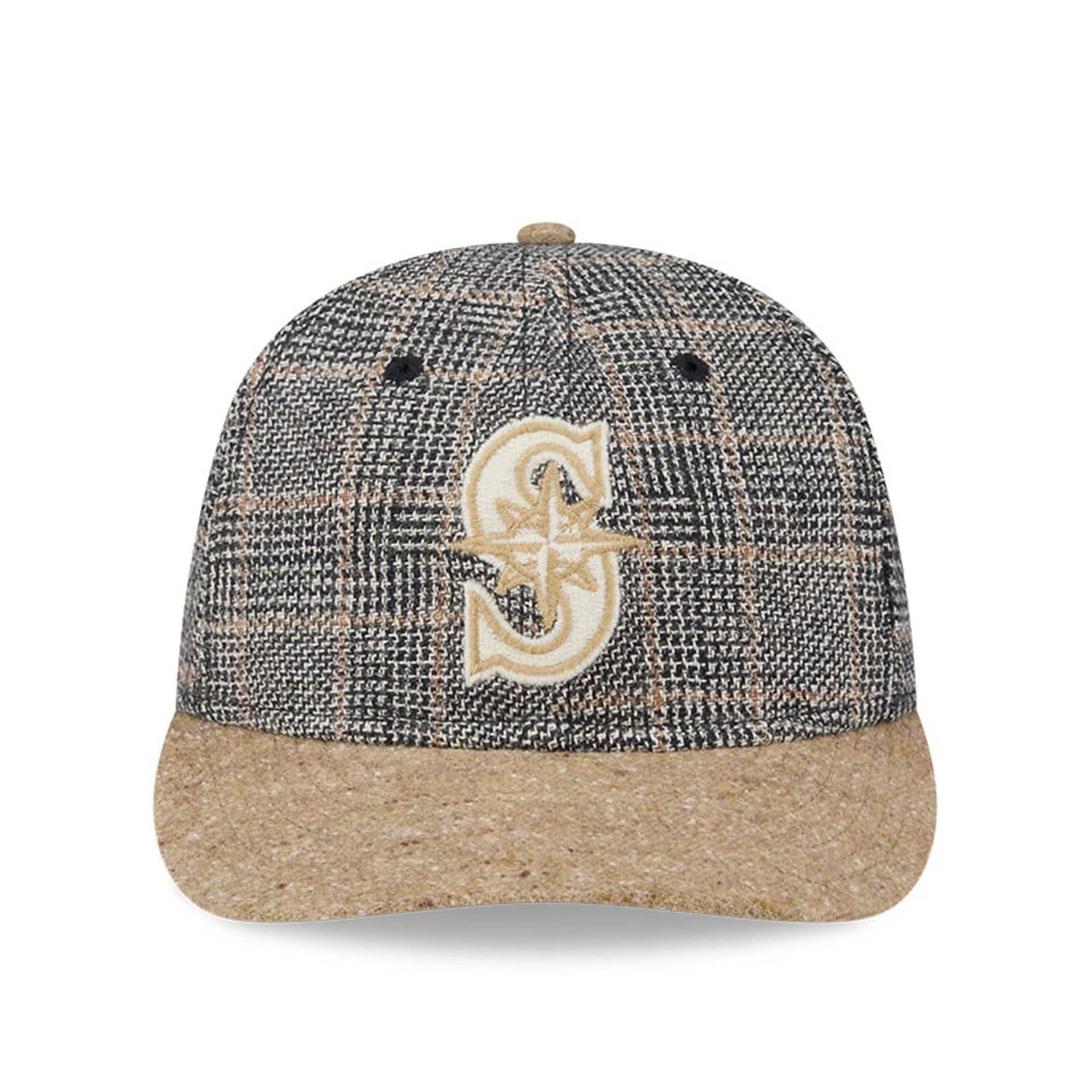 This is a Seattle Mariners MLB Vintage Tweed Open Blue Retro Crown 59FIFTY Fitted Cap 4